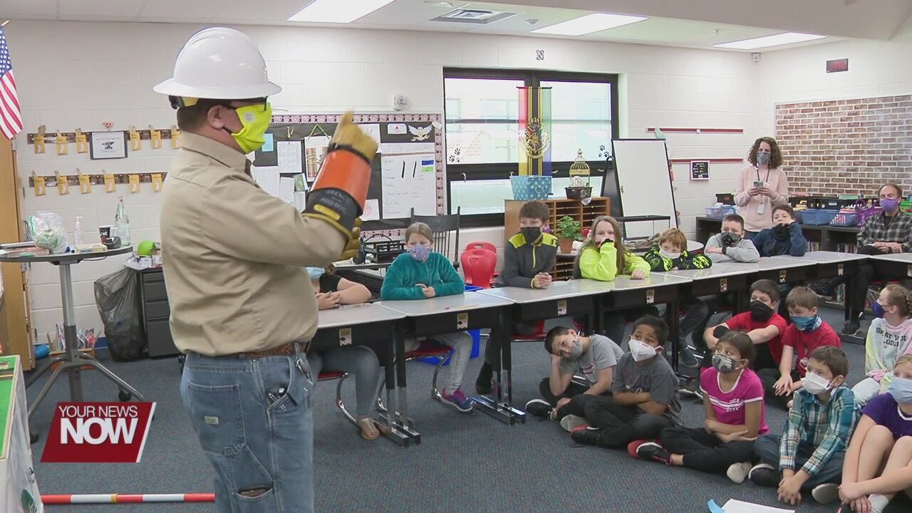 Van Wert Elementary students learn about electric safety Tuesday